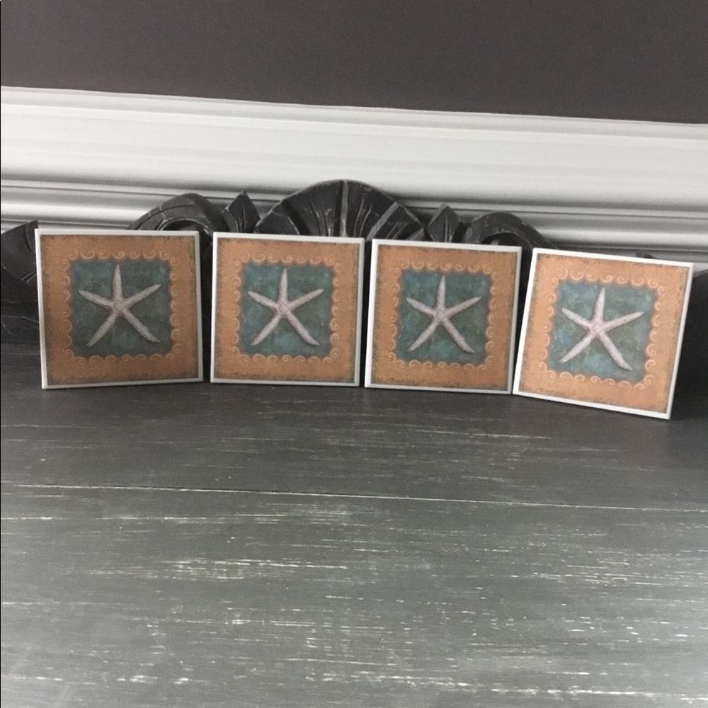 Ceramic decoupage coasters
